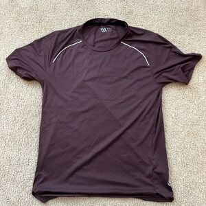 Purple Short Sleeve Tee with Light Trim